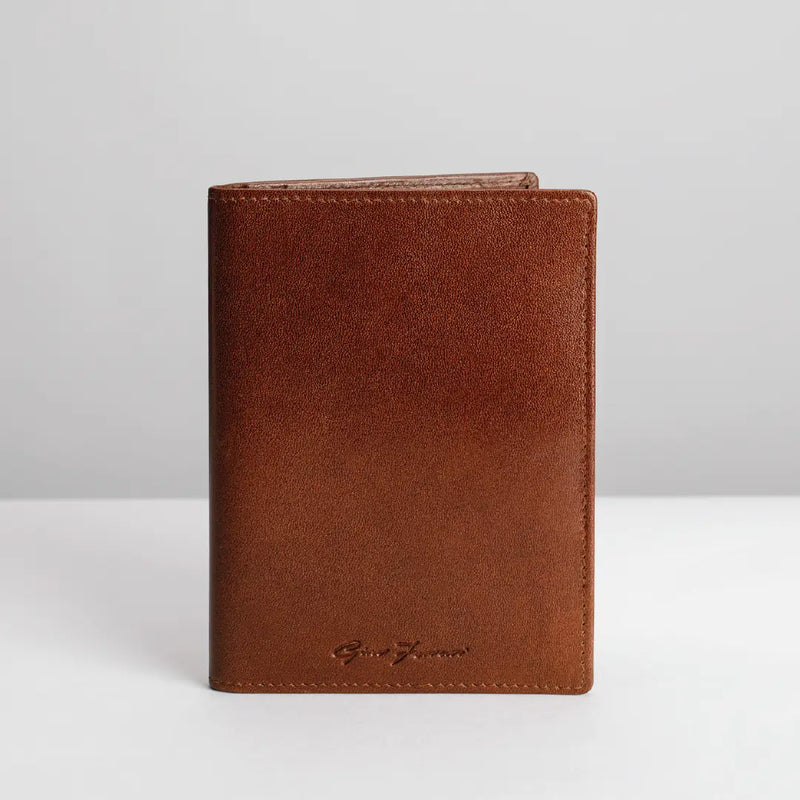 Etrusco Tan Leather Travel Passport Wallet