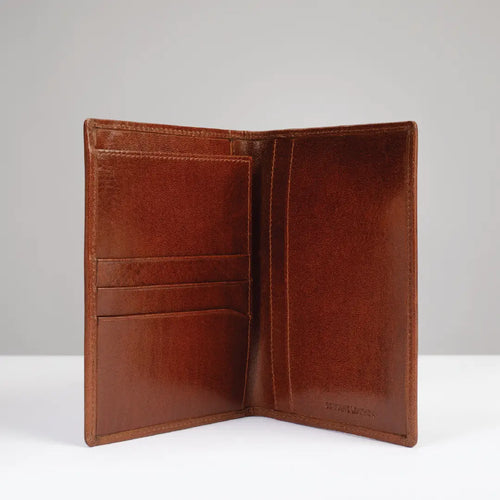 Etrusco Tan Leather Travel Passport Wallet