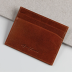 Etrusco Tan Leather Card Holder