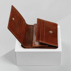 Etrusco Tan Leather Coin Wallet