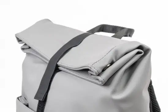 Roll-Top Weatherproof School Laptop Backpack 13.5L Office Bag Durable Rucksack