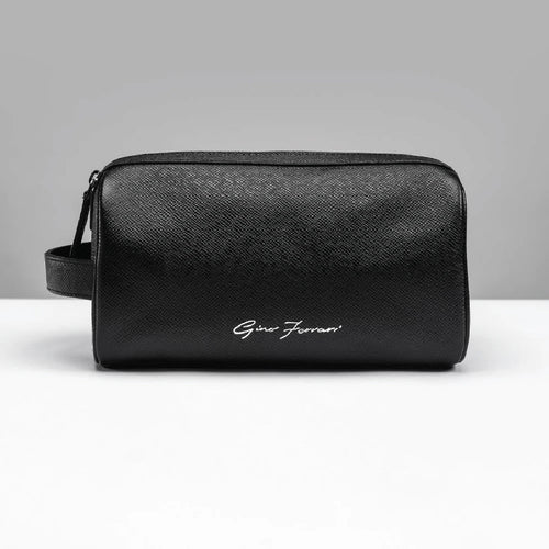 Tan Leather Wash Bag - Bags For All