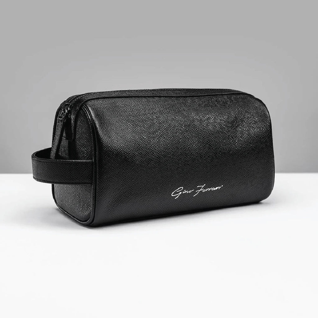 Tan Leather Wash Bag - Bags For All