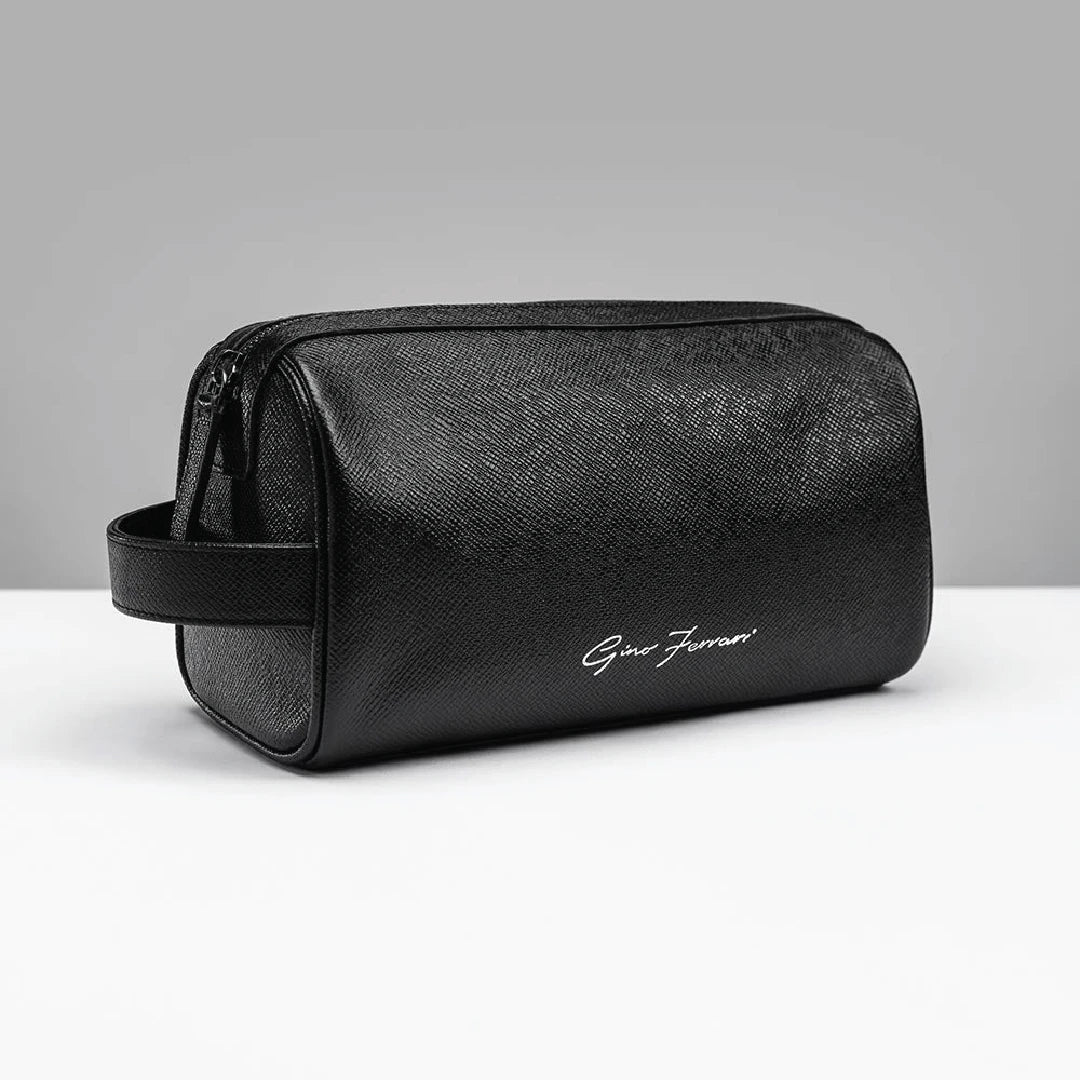Tan Leather Wash Bag - Bags For All